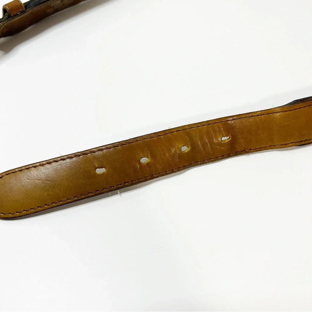 Vintage Jeans West Woven Leather Belt